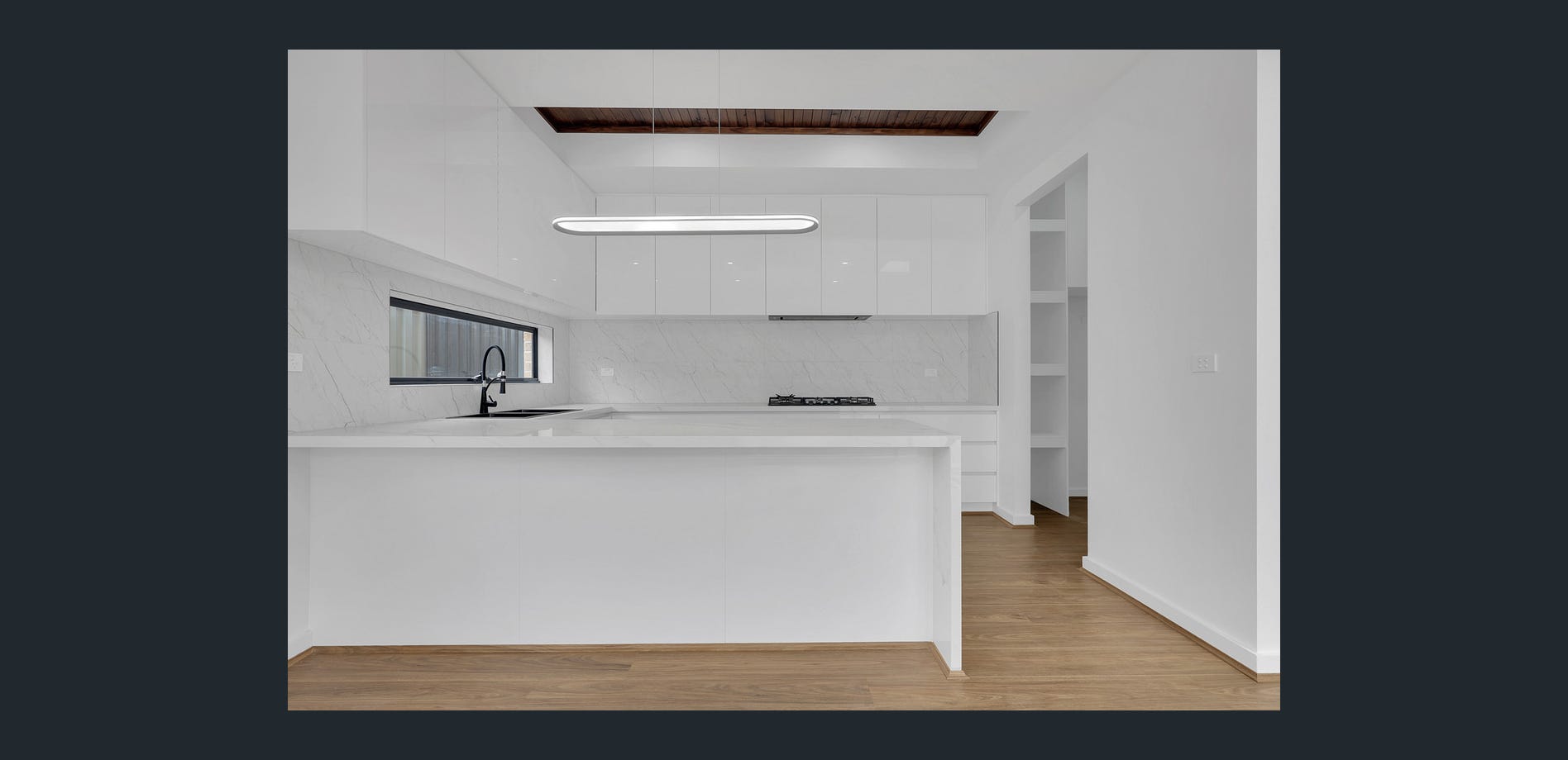 Clean white kitchen design
